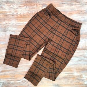 Indero Plaid Pants Brown & Black Size L/XL